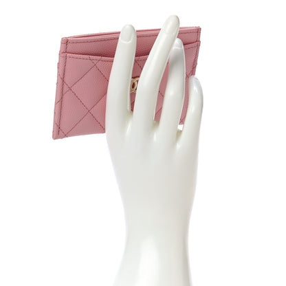 Chanel Caviar Quilted Card Holder Pink 2 of 12