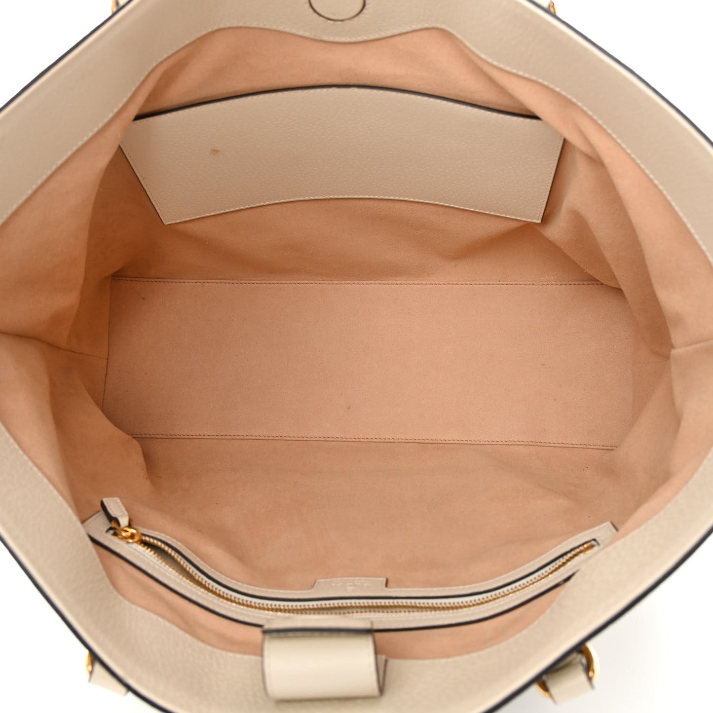 GG Supreme Monogram Textured Dollar Calfskin Web Medium Ophidia Shopping Tote Beige Ebony Mystic White
