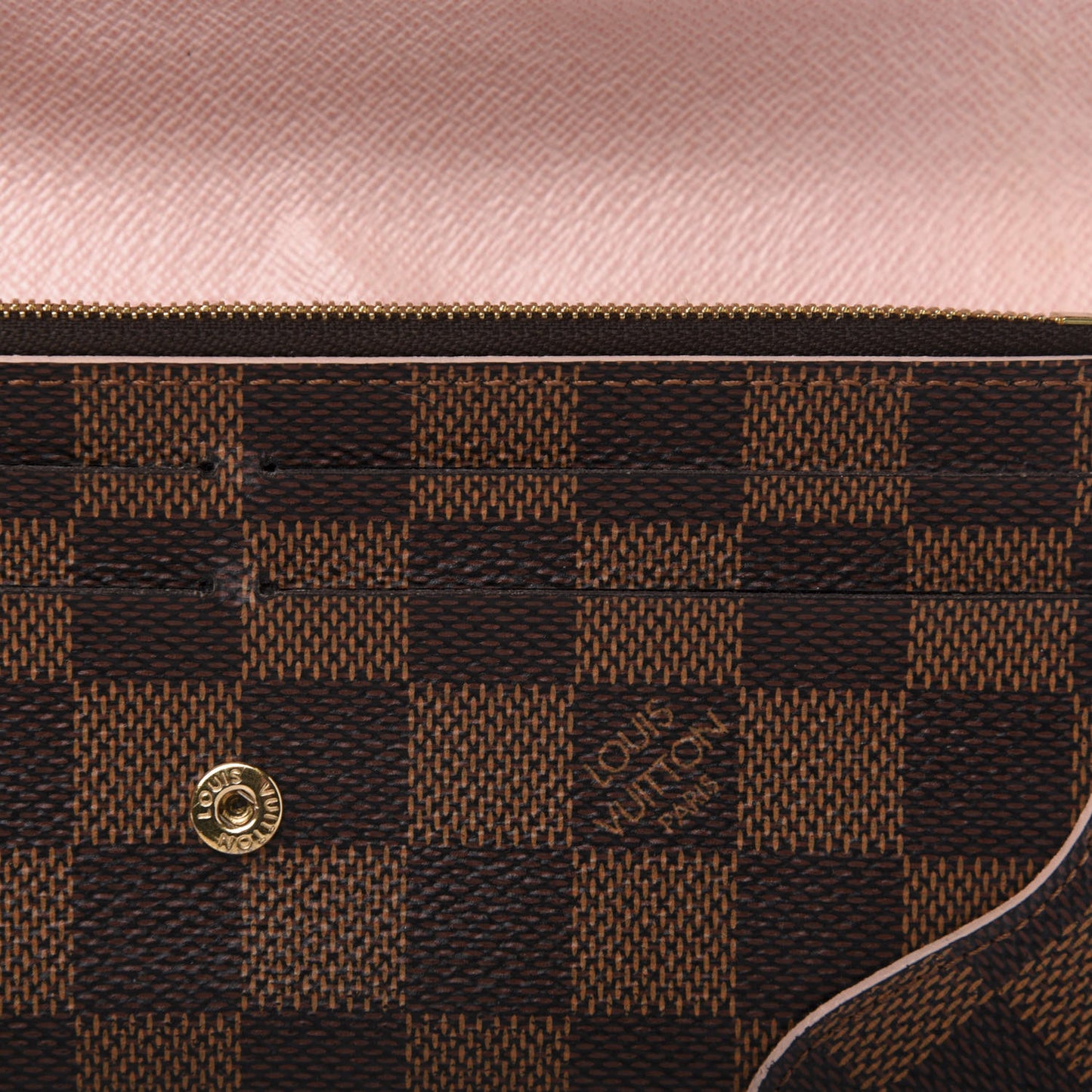 Damier Ebene Caissa Wallet Rose Ballerine