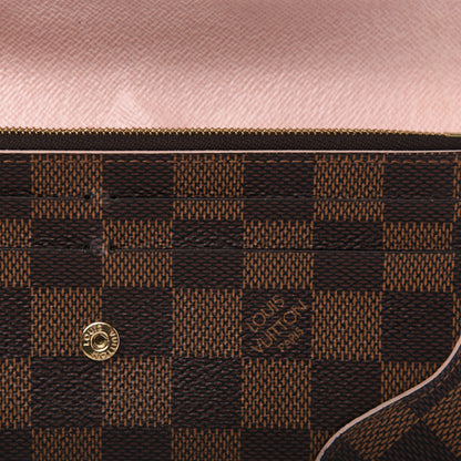 Louis Vuitton Damier Ebene Caissa Wallet Rose Ballerine 11 of 15
