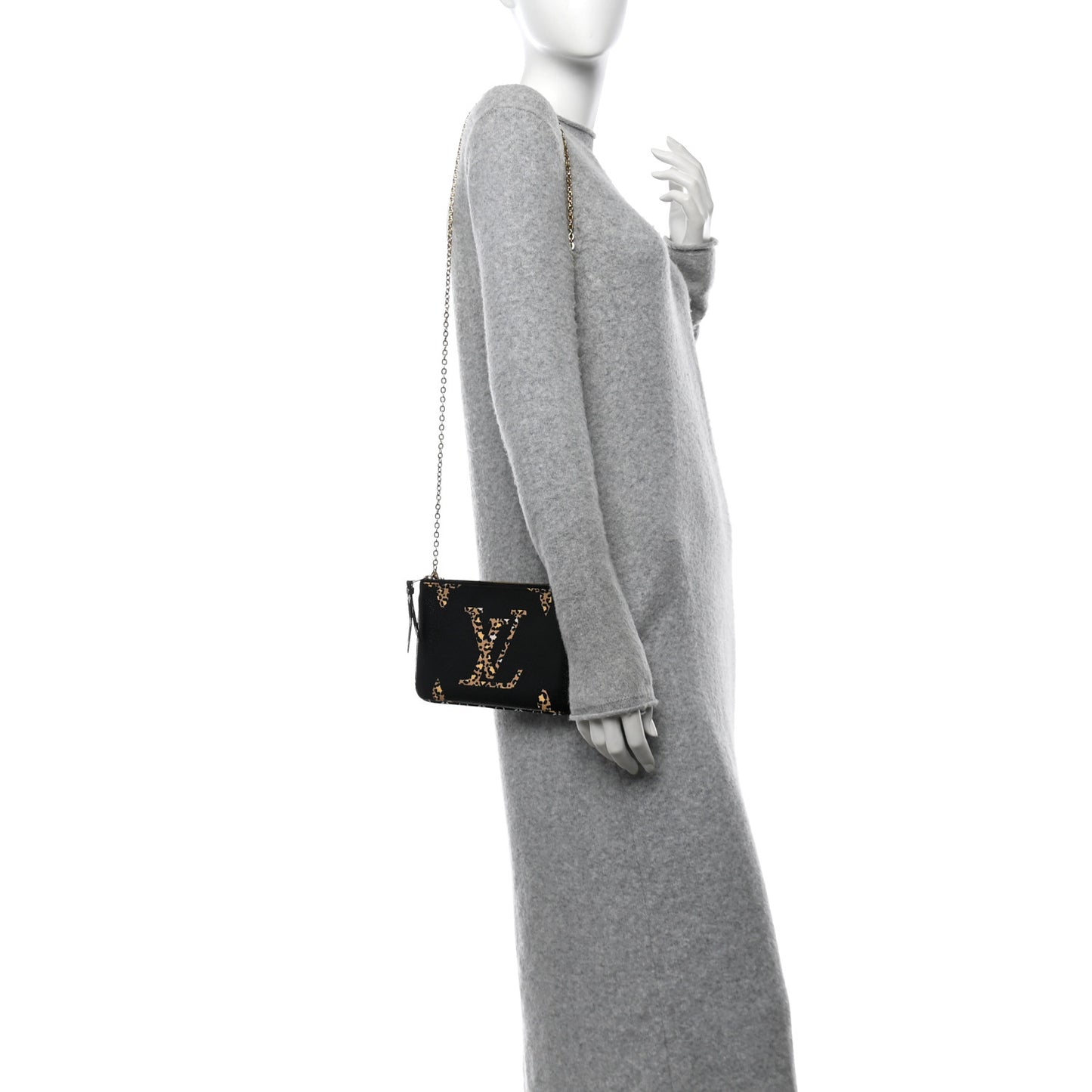 Monogram Giant Jungle Pochette Double Zip Black
