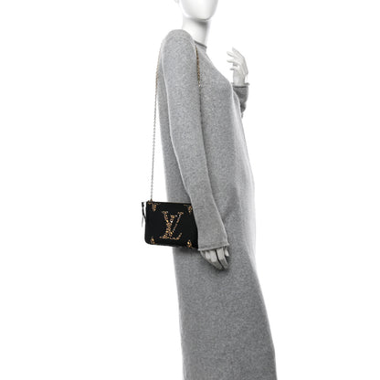 Louis Vuitton Monogram Giant Jungle Pochette Double Zip Black 2 of 11