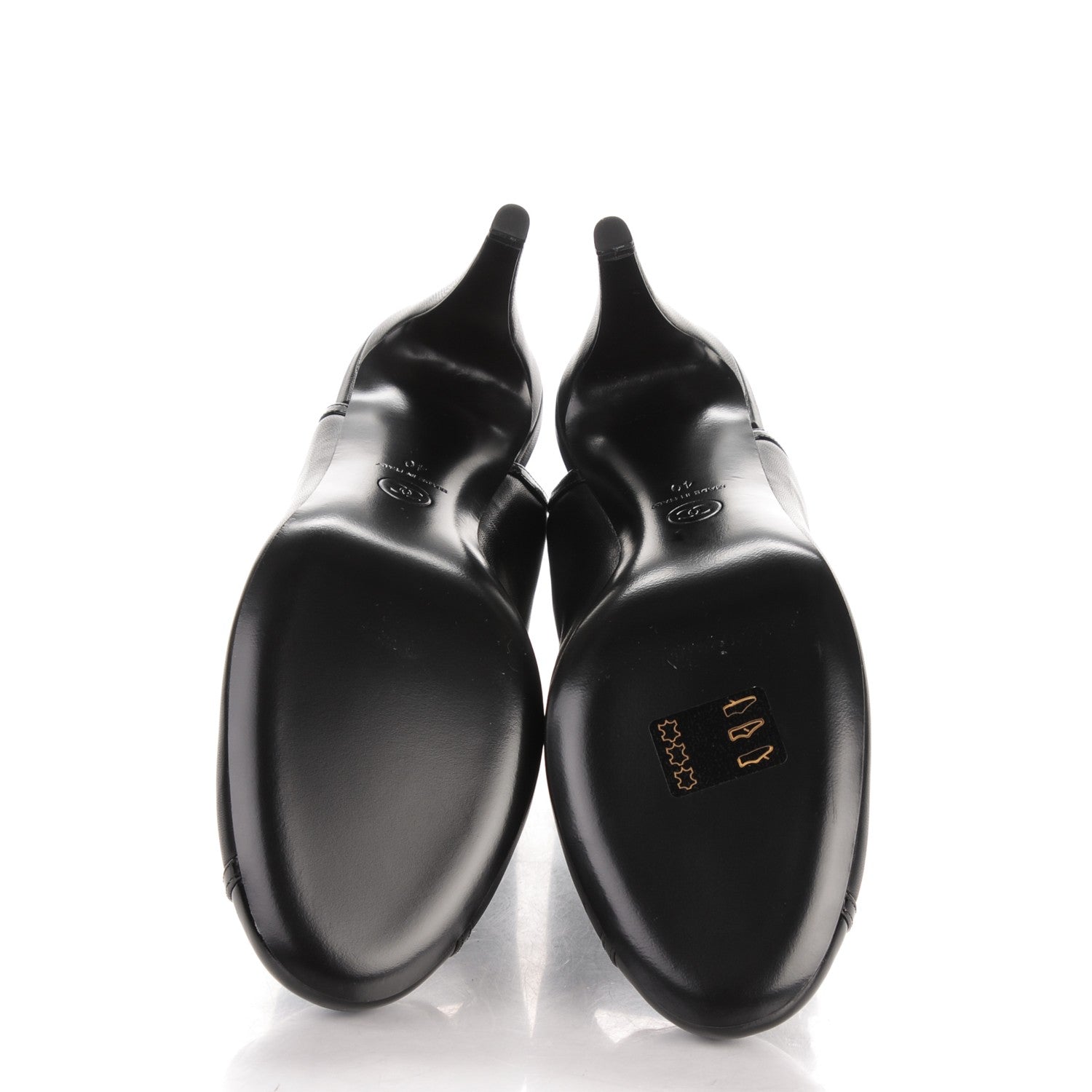 Chanel Patent Calfskin Lambskin Pumps 40 Black 5 of 8