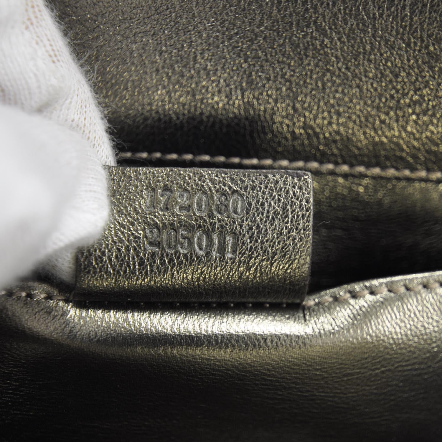 Gucci Leather Britt Clutch Metallic 7 of 8