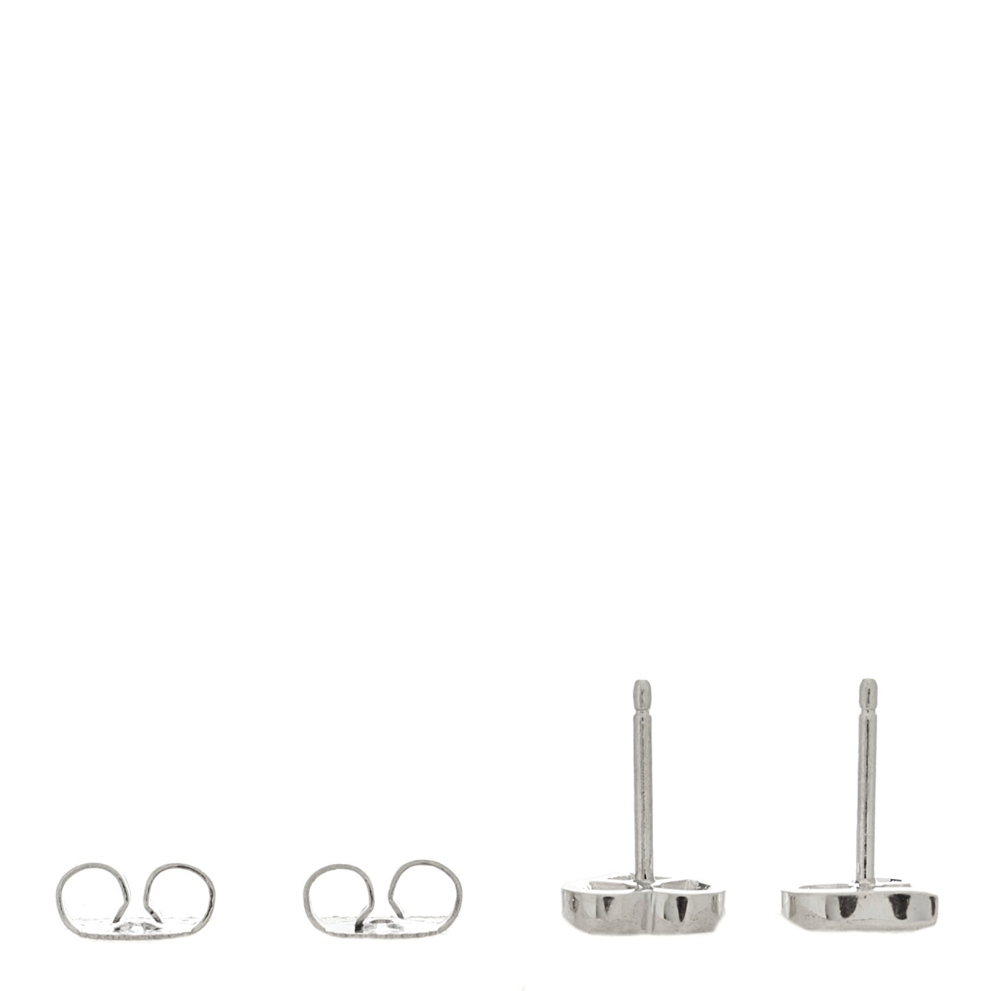 Platinum Diamond Heart Stud Earrings