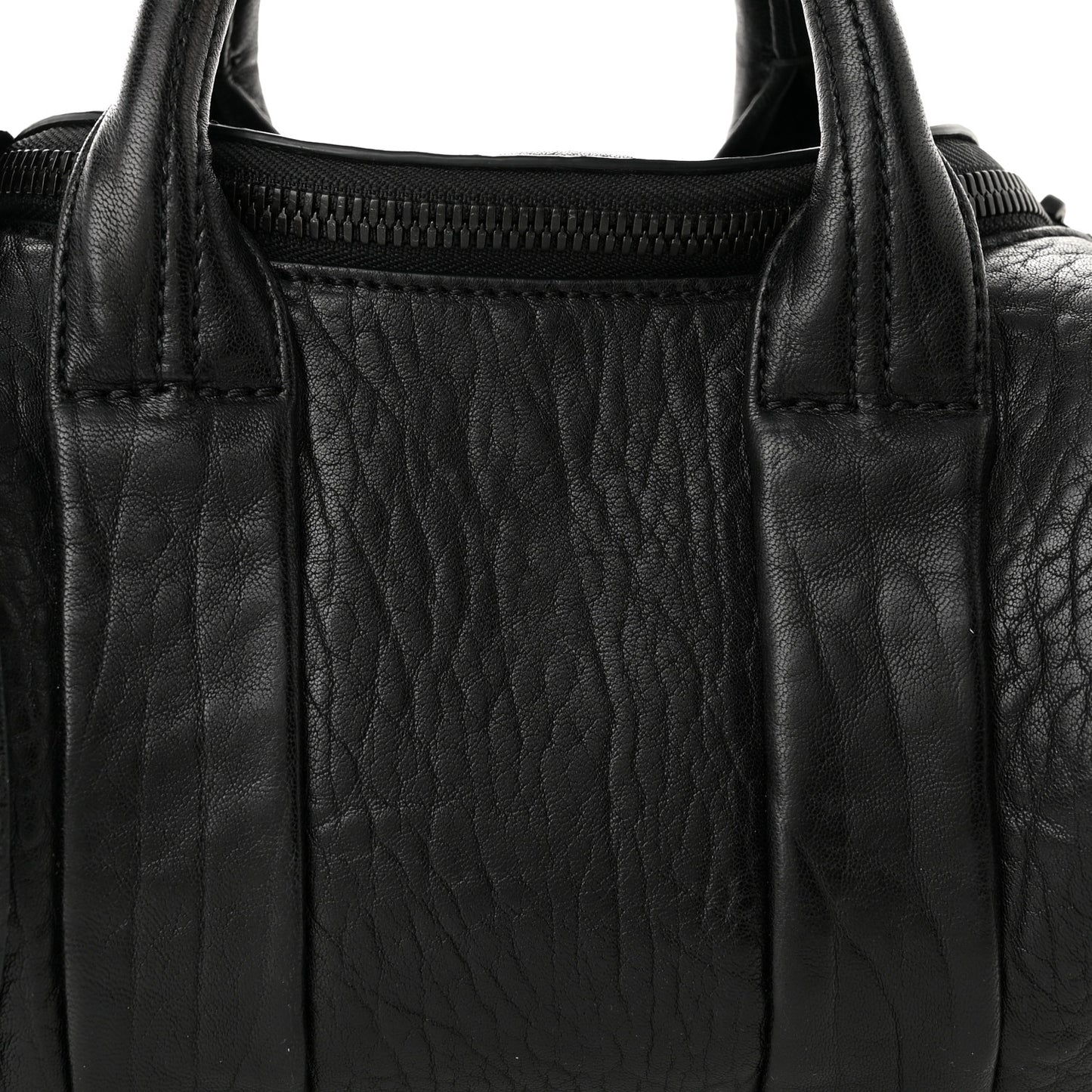 Pebbled Lambskin Mini Rockie Black Matte Black Hardware