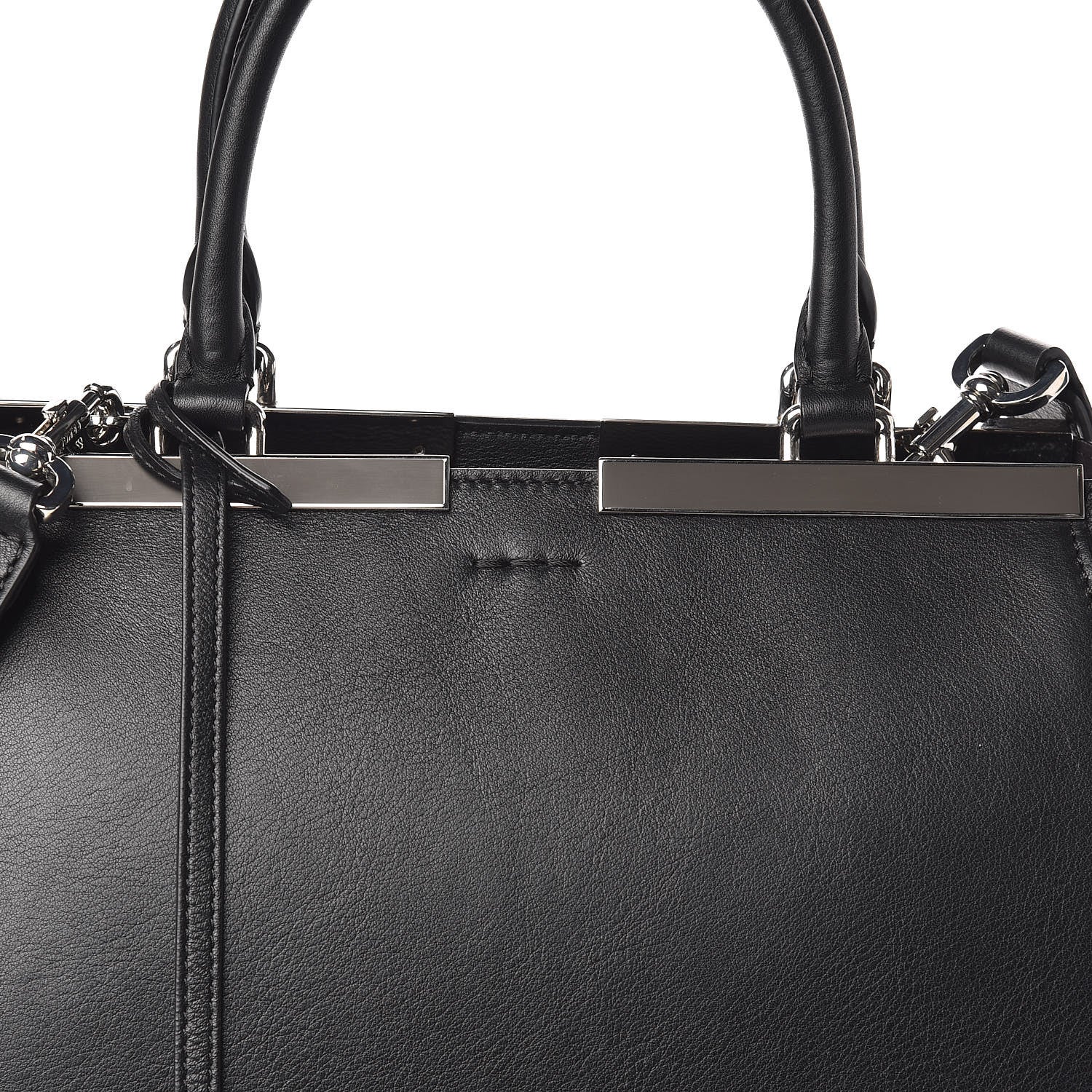 Fendi Vitello Dolce Petite 3jours Tote Black 10 of 10
