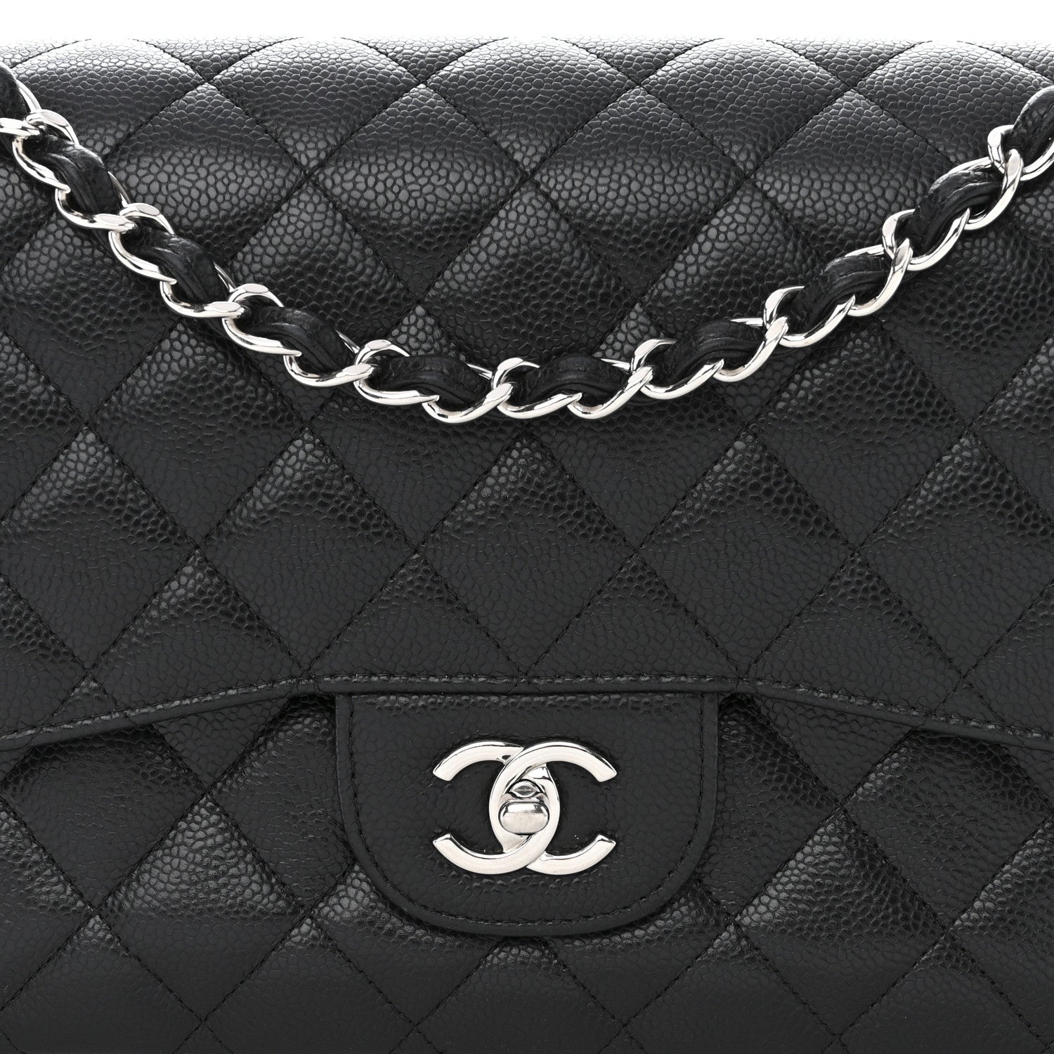 Chanel Caviar Quilted Jumbo Double Flap Black 8 of 12