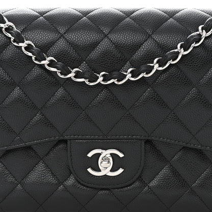 Chanel Caviar Quilted Jumbo Double Flap Black 8 of 12