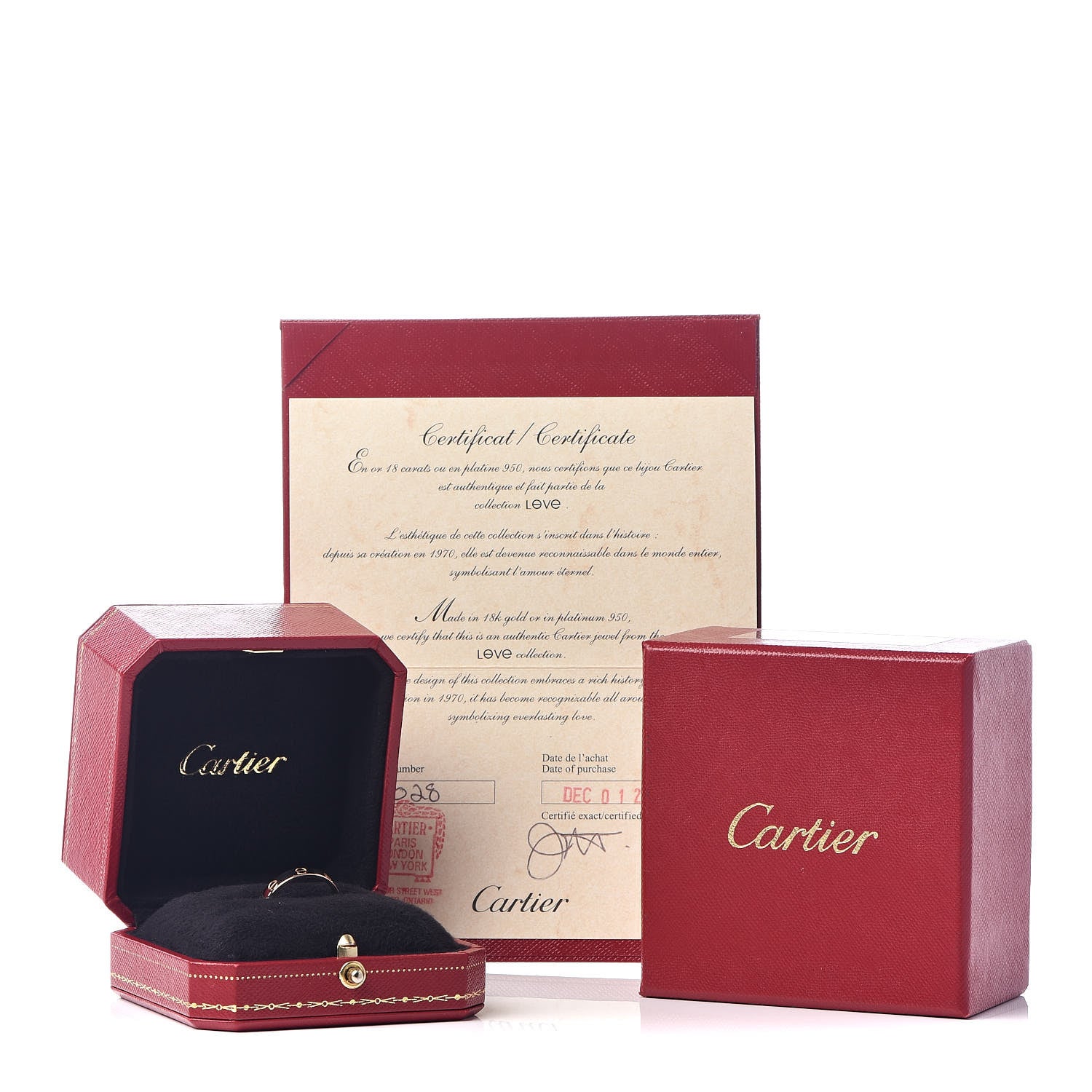 Cartier 18K Pink Gold 3.5mm LOVE Wedding Band Ring 56 7.5 5 of 5
