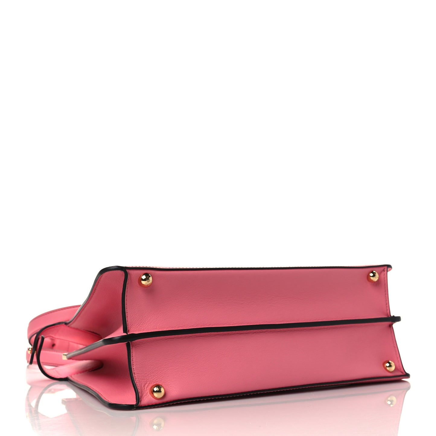 Calfskin Floral Ajour Embroidered Medium Peekaboo I SEE U Satchel Rosa