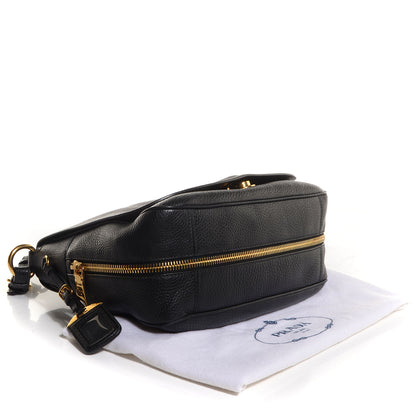 Prada Vitello Daino Shoulder Flap Bag Nero Black 4 of 10