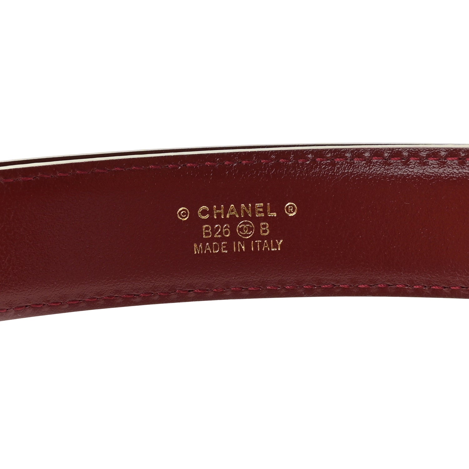 Chanel Crocodile Embossed Calfskin Belt  Khaki 3 of 4