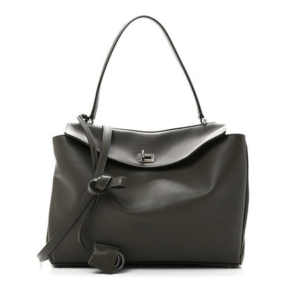 Balenciaga Natural Smooth Calfskin Medium Rodeo Top Handle Handbag Grey 1 of 10