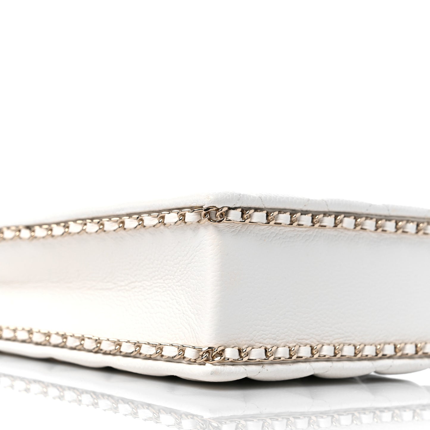 Caviar Quilted Evening Box Bag White