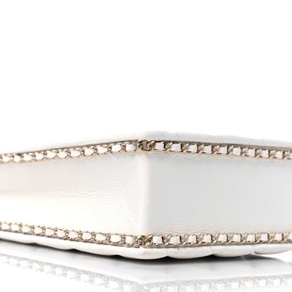 Chanel Caviar Quilted Evening Box Bag White 8 of 9