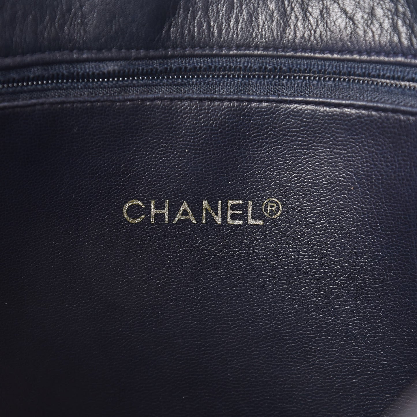 Lambskin Shopping Tote Navy