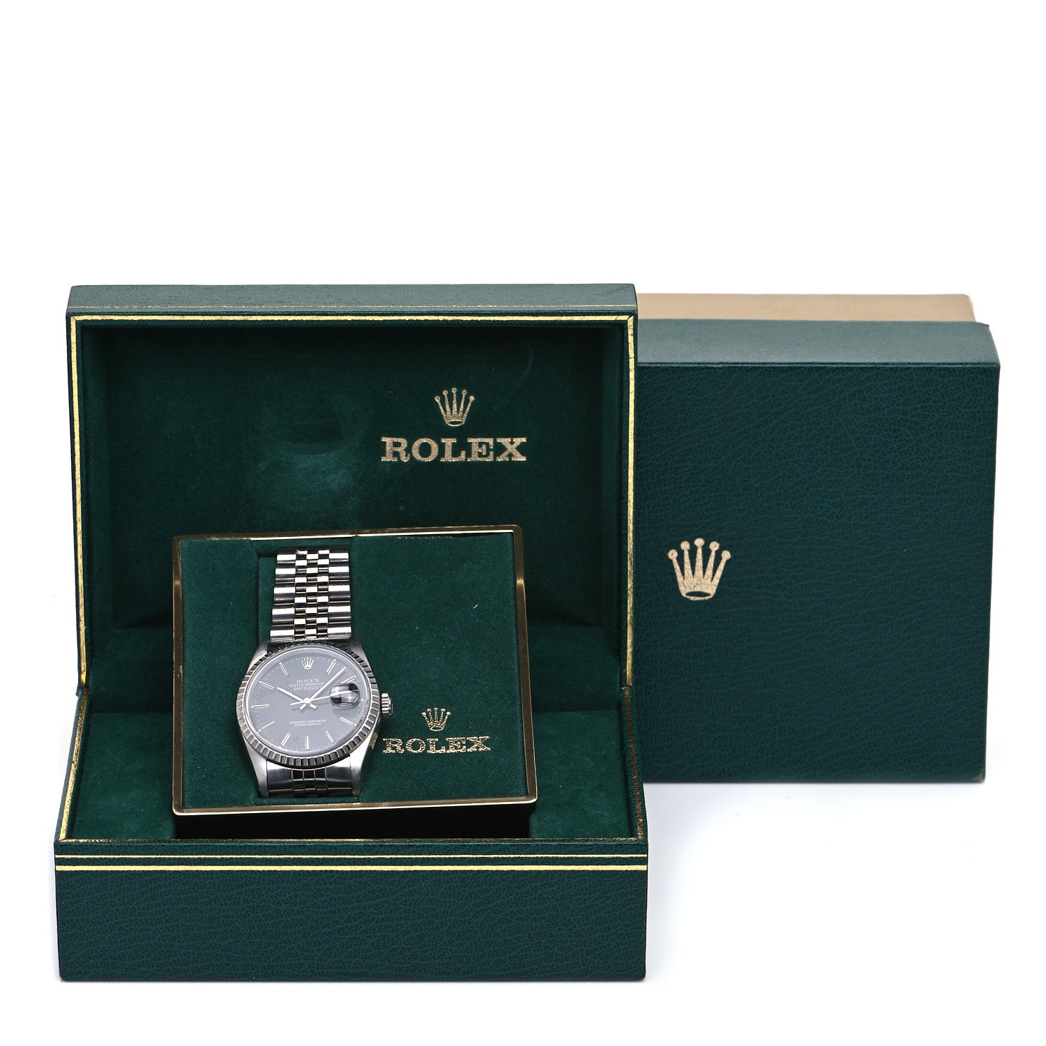 Rolex Stainless Steel 36mm Oyster Perpetual Datejust Watch Black 16220 5 of 5