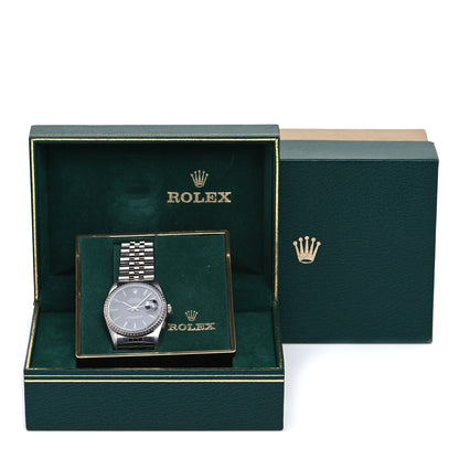 Rolex Stainless Steel 36mm Oyster Perpetual Datejust Watch Black 16220 5 of 5