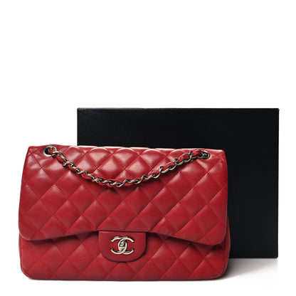 Chanel Caviar Quilted Jumbo Double Flap Red 17 of 17