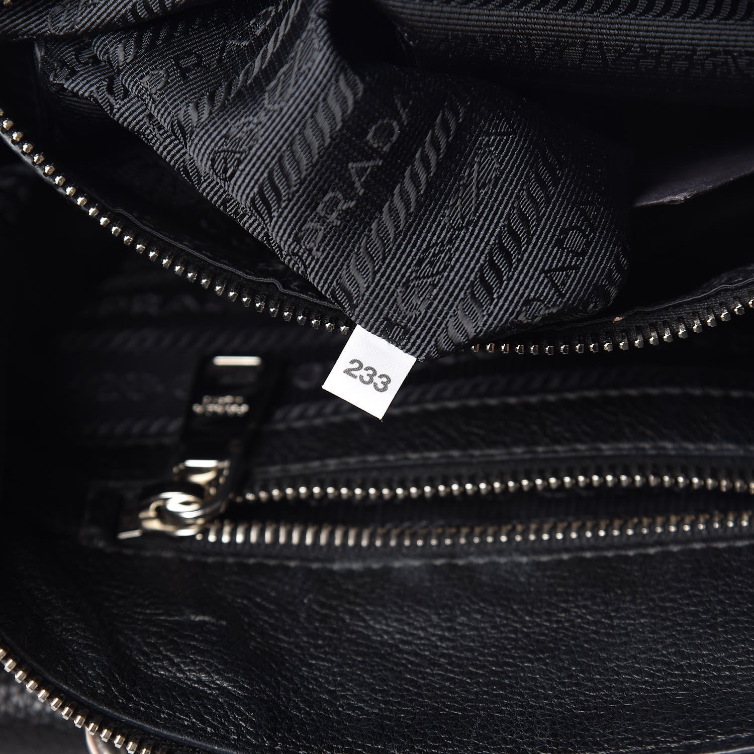 Prada Vitello Daino Tote Black 9 of 10