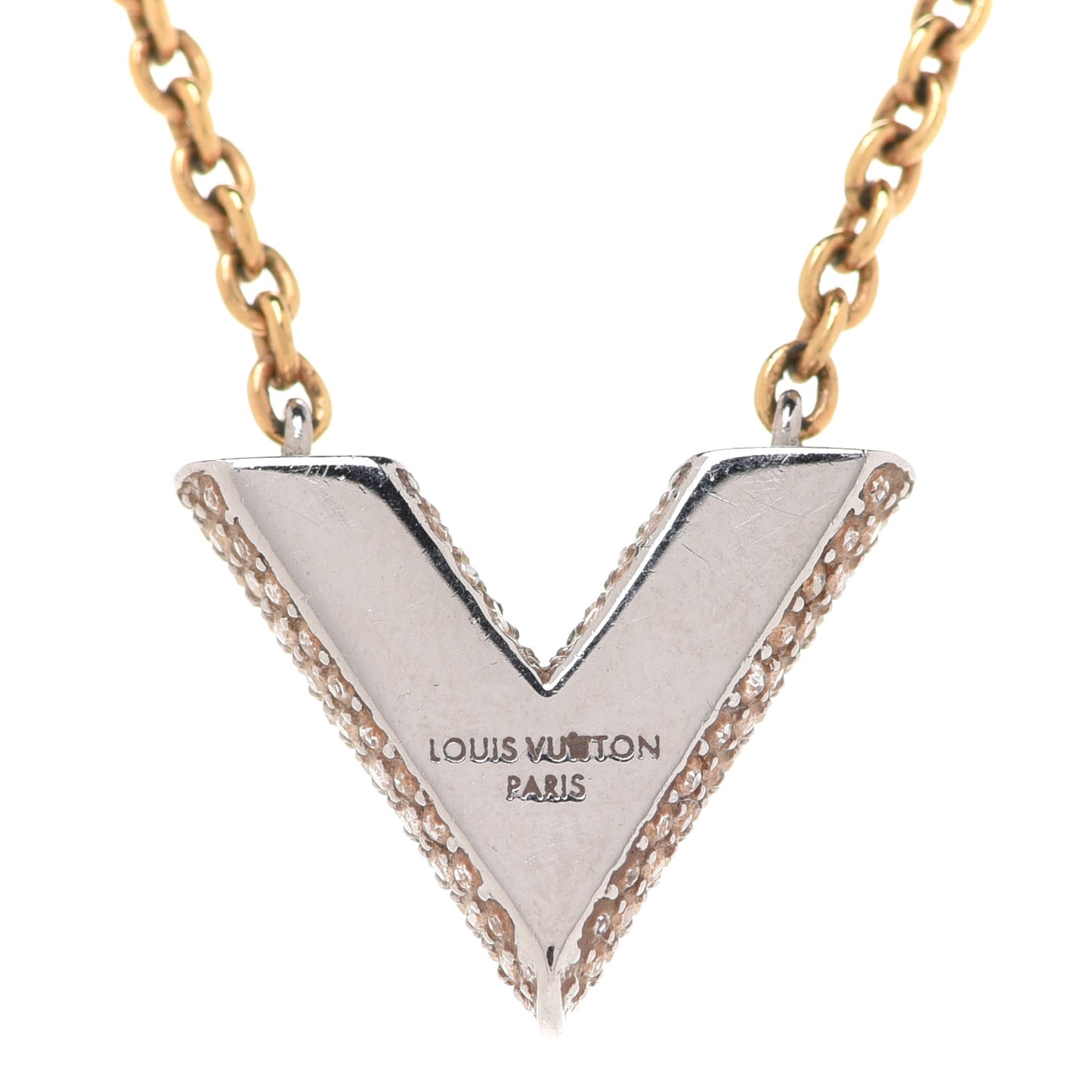 Crystal Essential V Necklace Gold