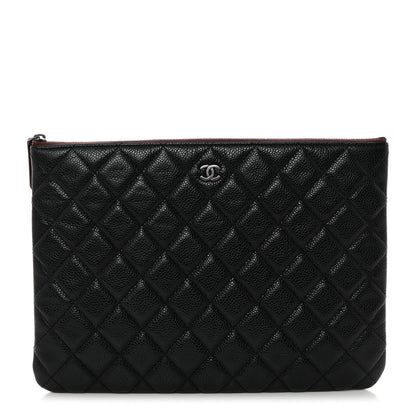 Chanel Caviar Quilted Medium Cosmetic Case Black 1 of 7