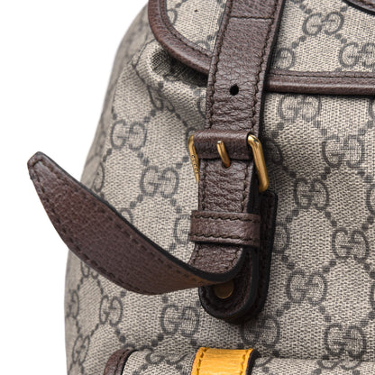 Gucci Soft GG Supreme Monogram Neo Vintage Double Buckle Backpack Beige New Acero Crop 22 of 30