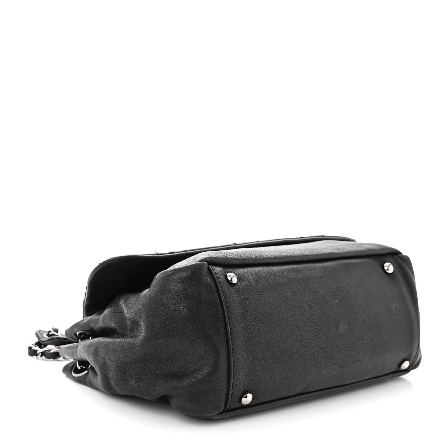 Chanel Calfskin Diamond Stitch Accordion Flap Black 4 of 13