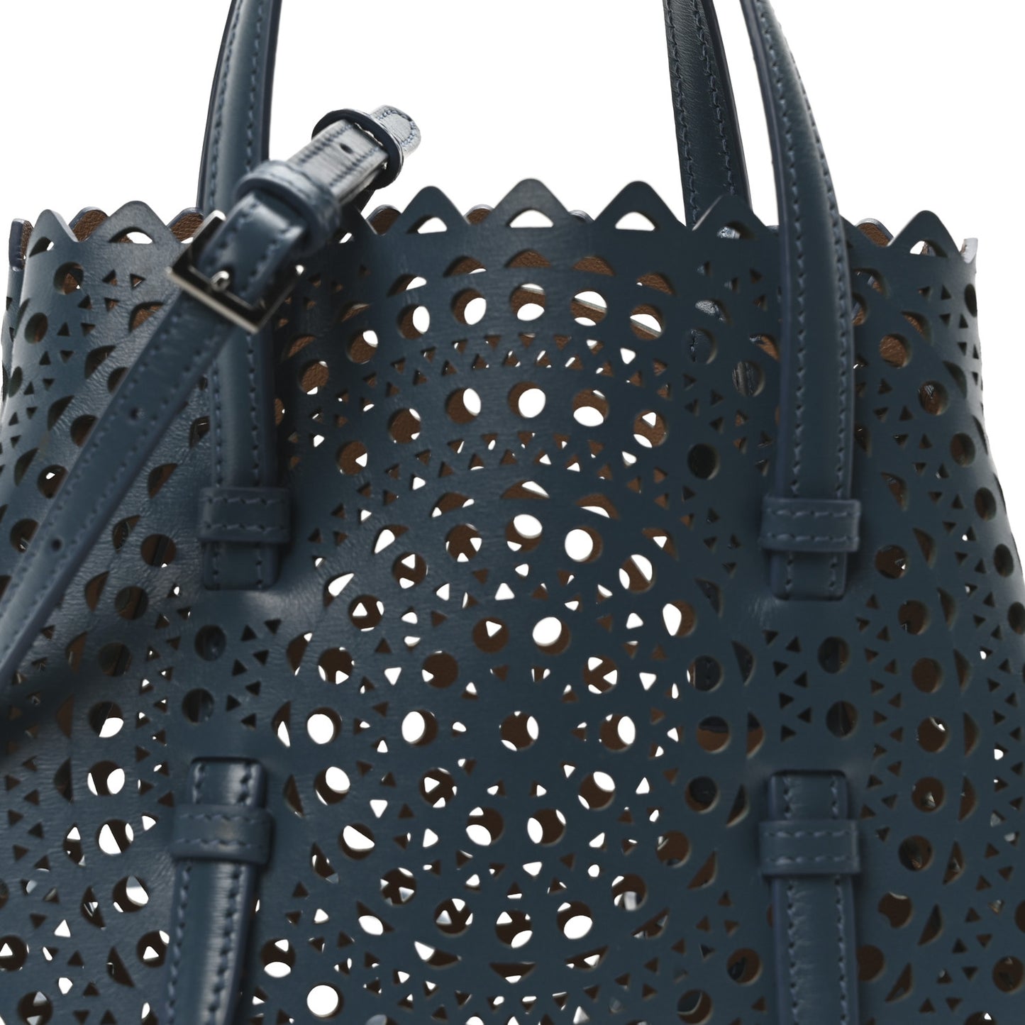 Lux Calfskin Vienne Wave Mina 20 Bag Bleu Ardois