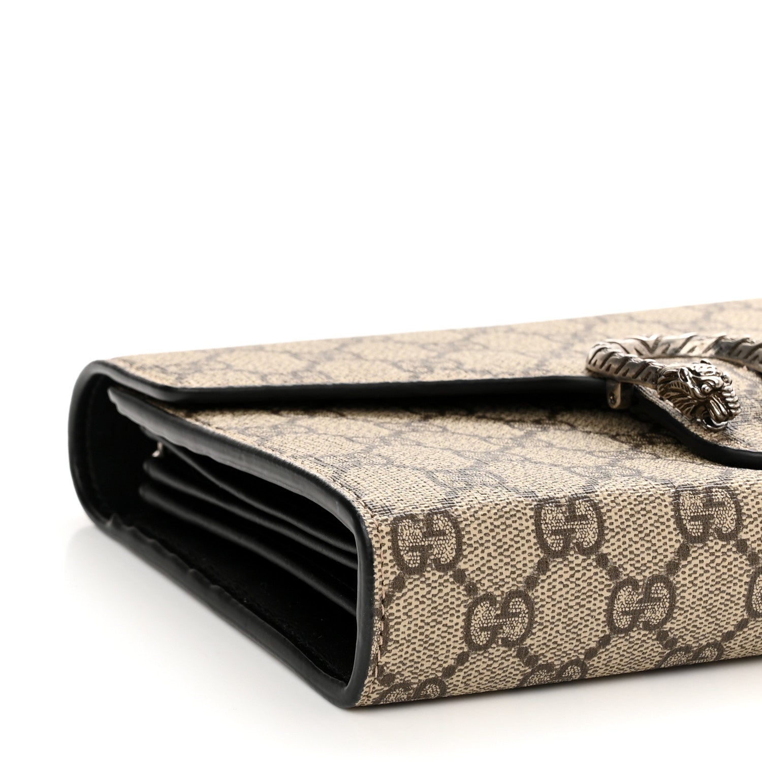 Gucci GG Supreme Monogram Mini Dionysus Chain Wallet Beige Black 9 of 10