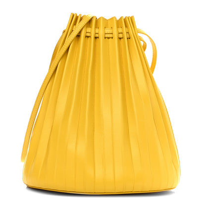 Mansur Gavriel Vegetable Tanned Calfskin Pleated Bucket Bag Sun Yellow 1 of 10