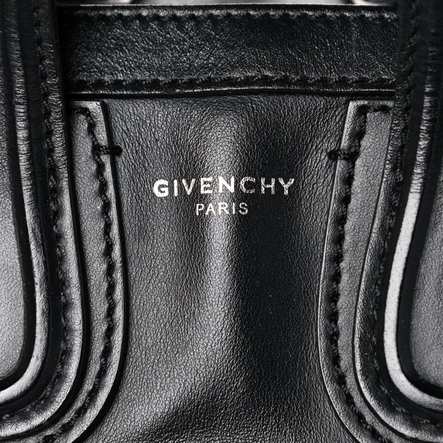 Givenchy Waxed Calfskin Medium Nightingale Logo Strap Black 12 of 19