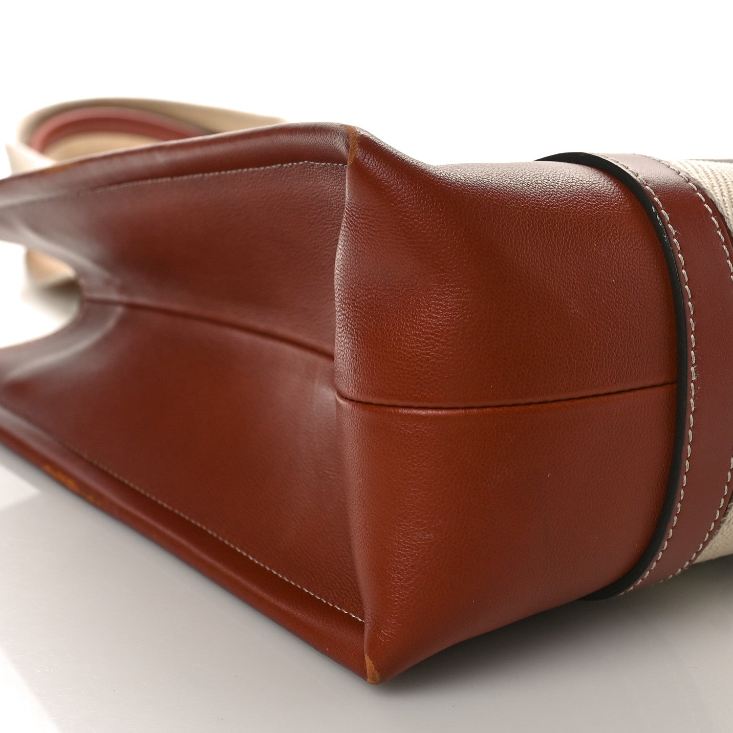 Chloe Calfskin Medium Woody Ribbon Tote Sepia Brown 7 of 14