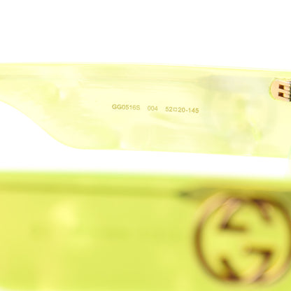 Gucci Acetate Rectangular Sunglasses GG0516S Fluorescent Yellow 5 of 6
