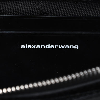 Alexander Wang Crocodile Embossed Patent Mini Top Handle Attica Belt Bag Black 7 of 8