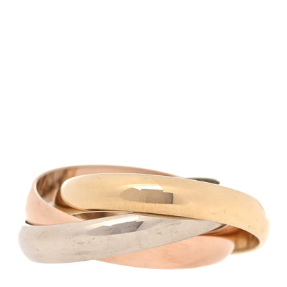 Cartier 18K Pink Yellow White Gold Classic Les Must De Cartier Trinity Ring 50 5.25 3 of 6