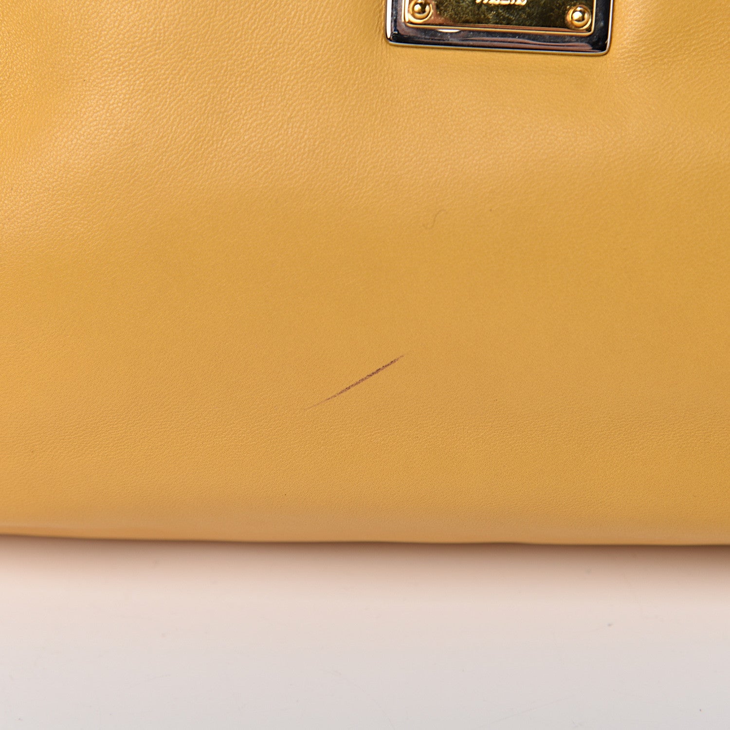 Dolce & Gabbana Calfskin Kiss Lock Frame Chain Bag Yellow 13 of 16