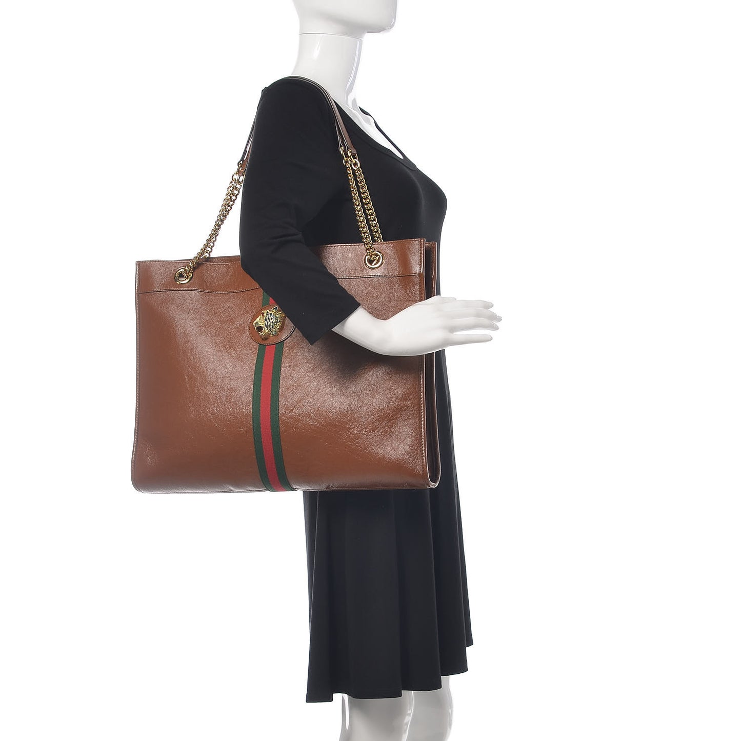 Calfskin Large Rajah Chain Tote Cuir
