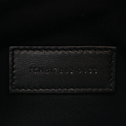 Saint Laurent Grain De Poudre Matelasse Chevron Monogram Envelope Clutch Dark Beige 7 of 8