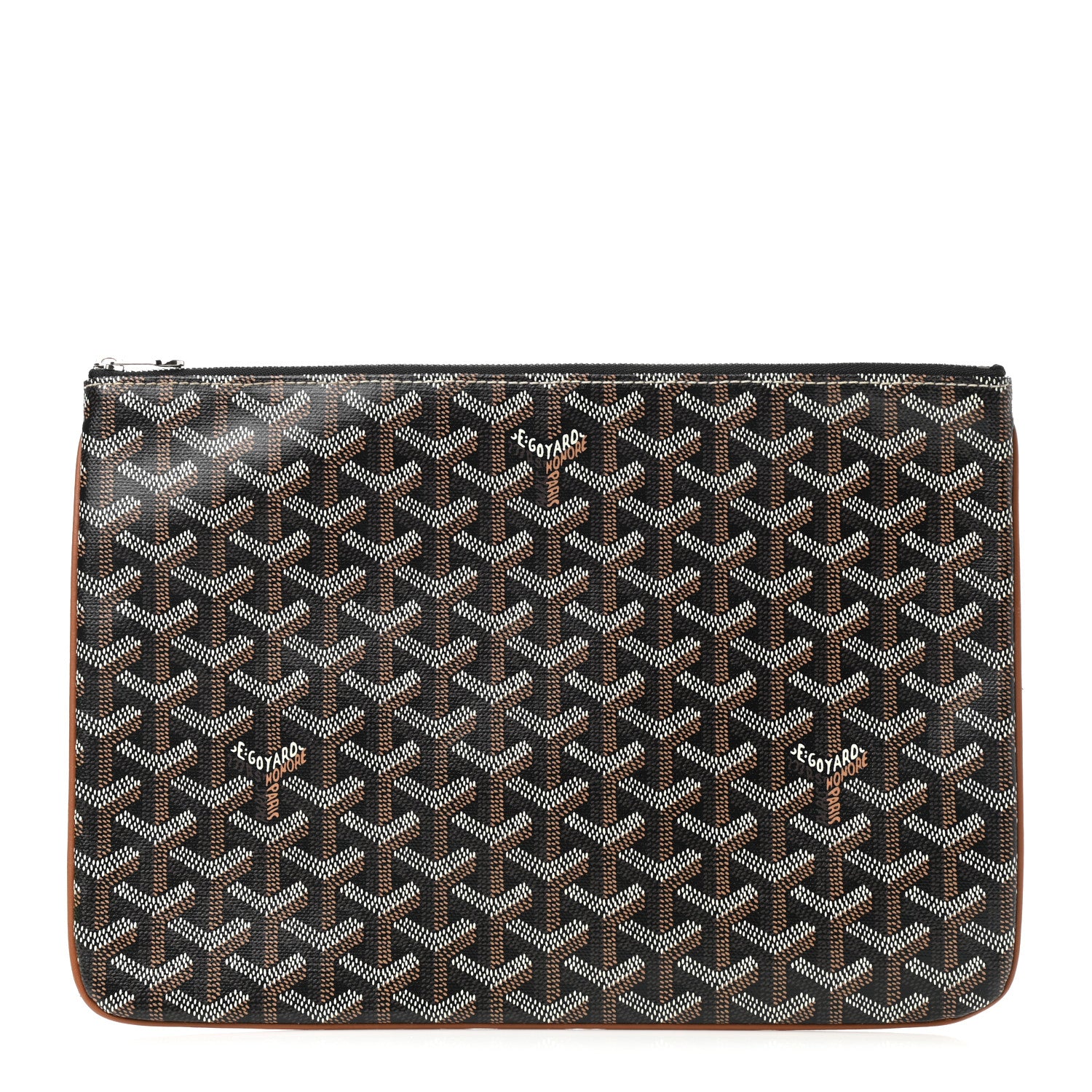 Goyard Goyardine Senat Pochette MM Black Gold 1 of 7