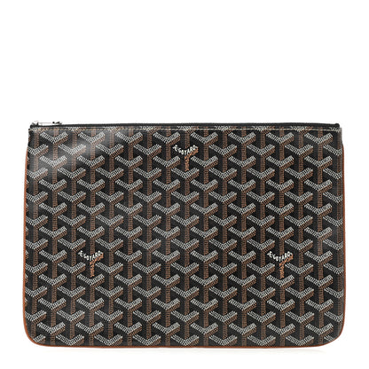 Goyard Goyardine Senat Pochette MM Black Gold 1 of 7