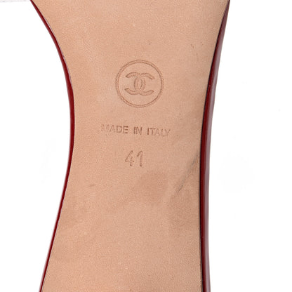 Chanel Patent CC Mules 41 Red 6 of 14