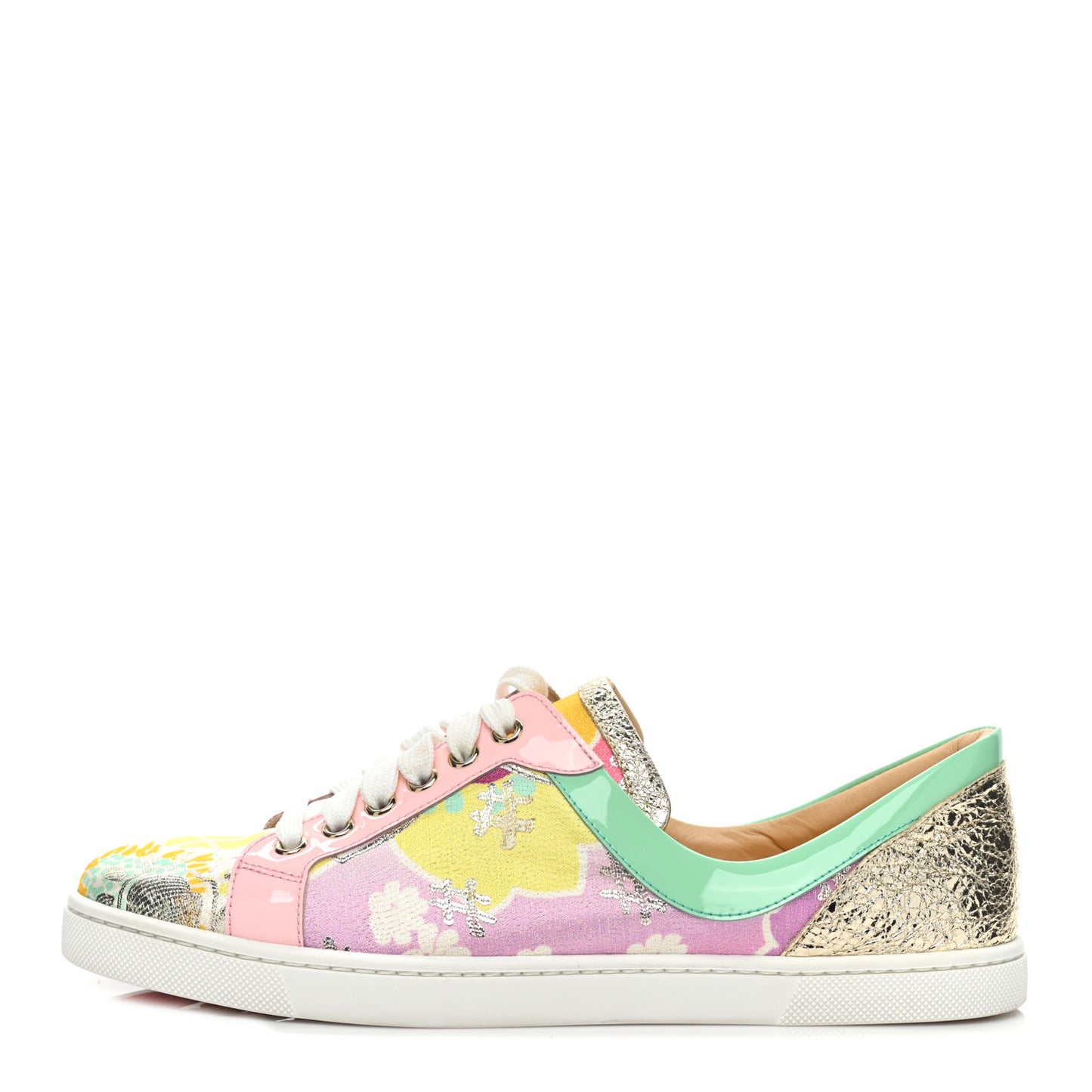 Patent Tissu Kyoto Flamingirl Flats 39.5 Multicolor