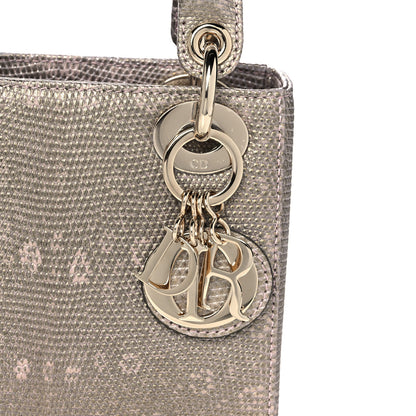 Christian Dior Metallic Lizard Mini Lady Dior Natural 8 of 12