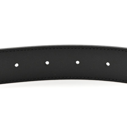 Gucci Plutone Calfskin Plaque Interlocking G 30mm Belt 95 38 Black 3 of 4