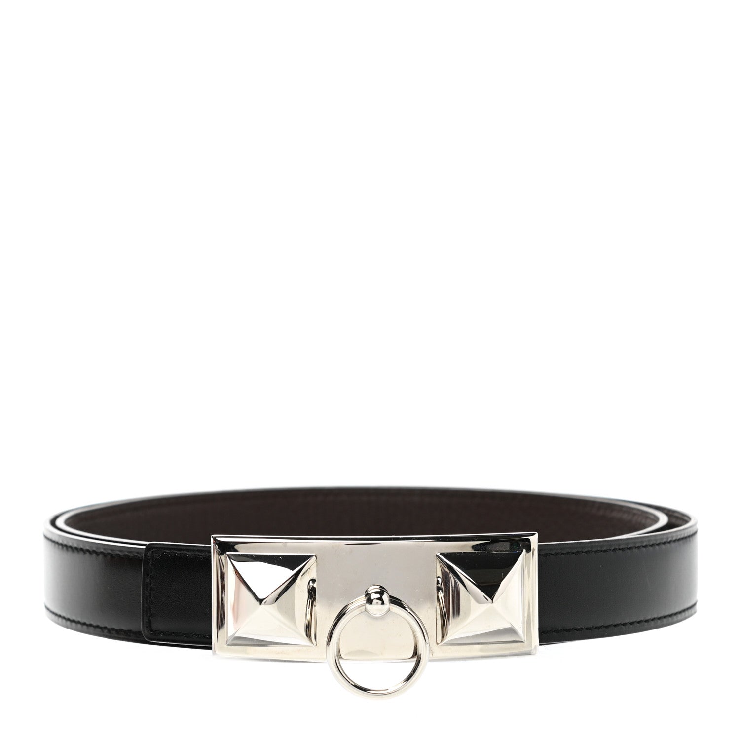 Hermes Box Togo Rivale 18 Belt 95 Black 1 of 5