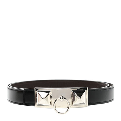 Hermes Box Togo Rivale 18 Belt 95 Black 1 of 5