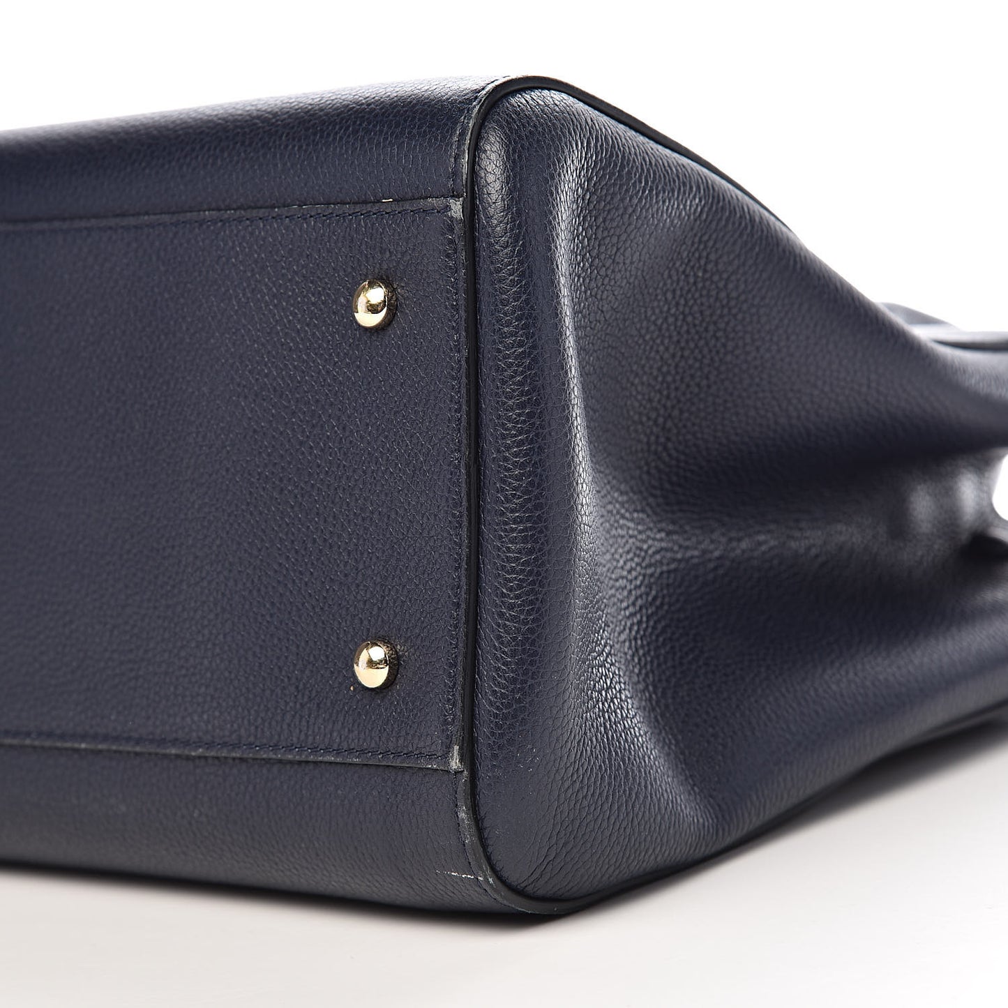 Grained Calfskin Medium Neo Executive Shopper Tote Dark Blue