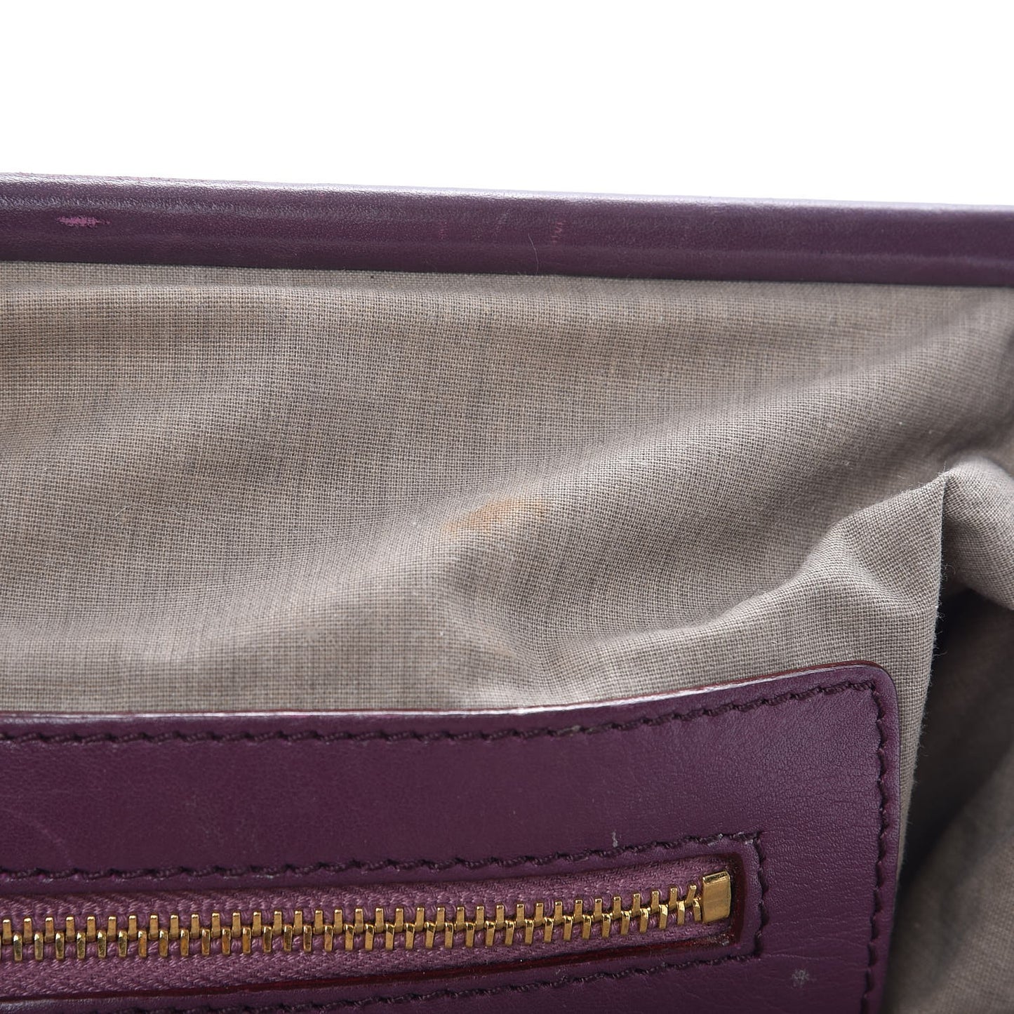 Calfskin Quilted Stam Purple